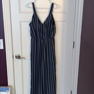 Blue Striped Jumpsuit